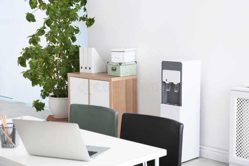Modern water cooler stock photo