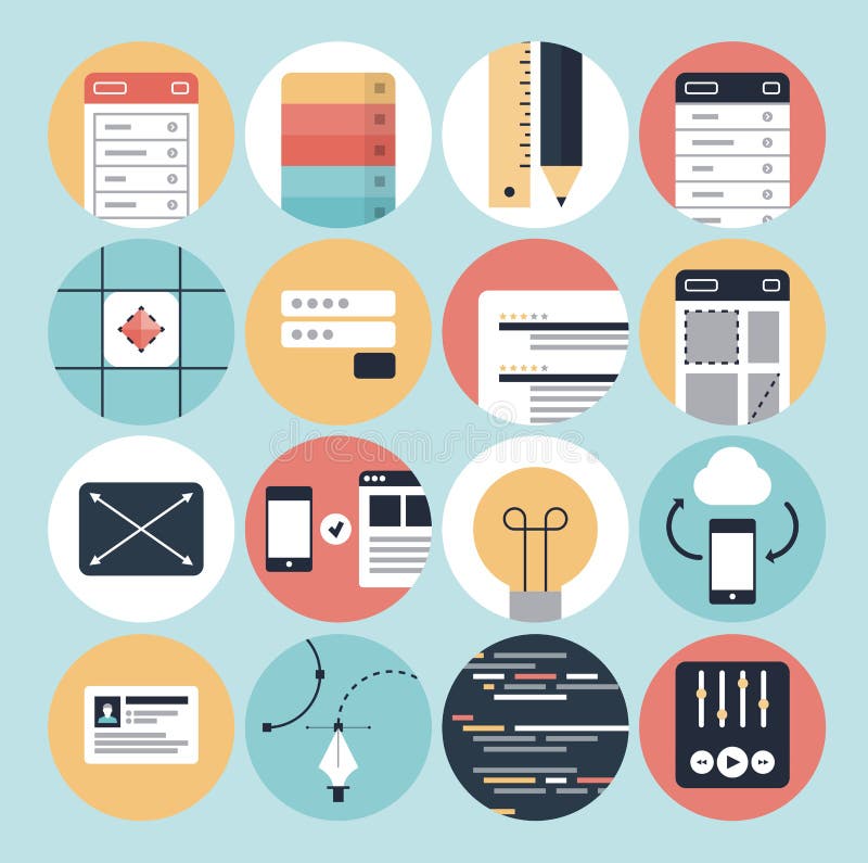 web development vector icons web development vector icons