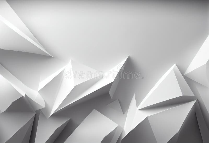 Modern White Abstract Shapes Background. Generate Ai Stock Illustration