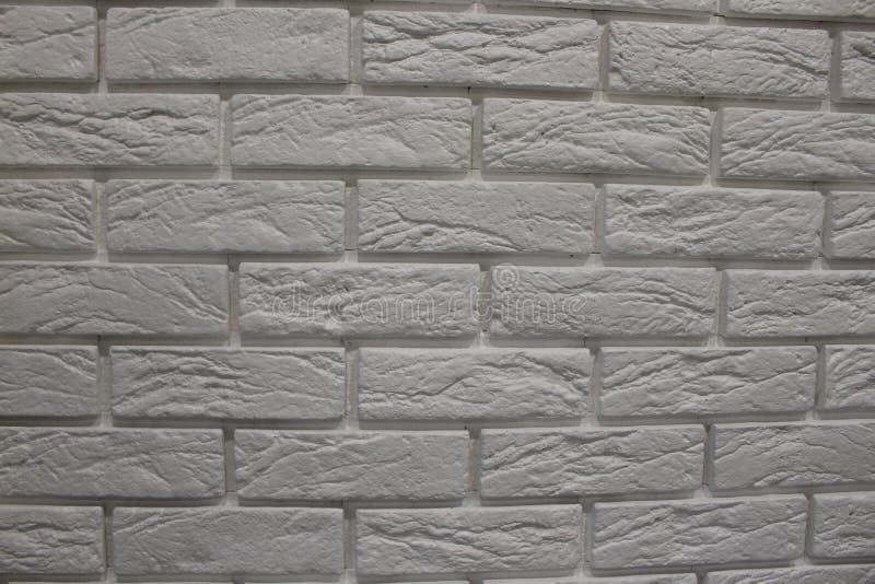 Modern White Brick Wall Texture Background for Wallpaper Stock Photo