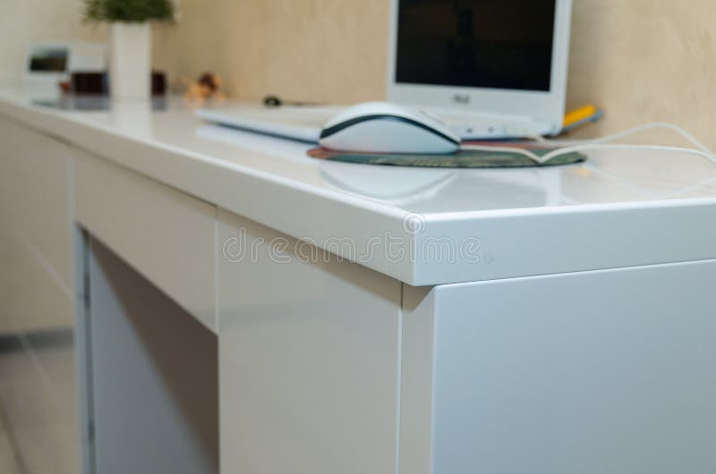 Modern White Furniture With Drawers Without Handles In The Home