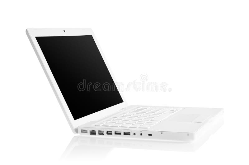 Modern white för bärbar dator royaltyfri bild