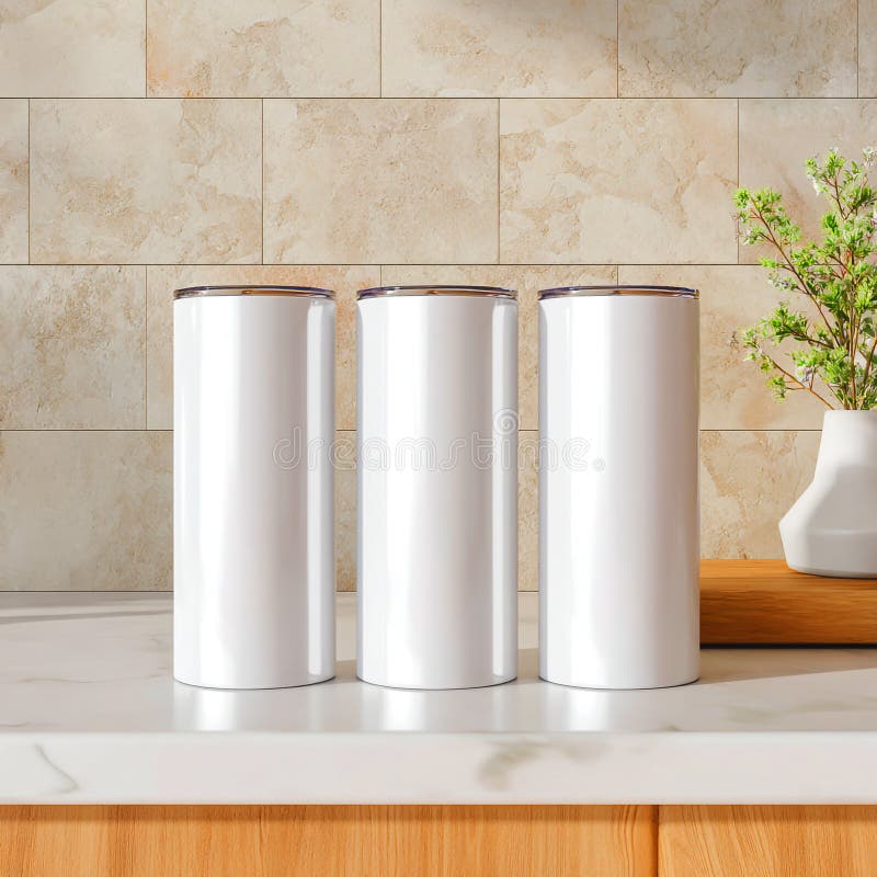 Modern White Kitchen Canisters Elegant Storage Solution for Spices Sugar and Coffee royalty free illustration