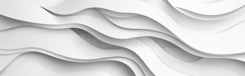 A modern white paper cut background with wavy layers and a gradient white color. An abstract white paper cut with wavy stock photos