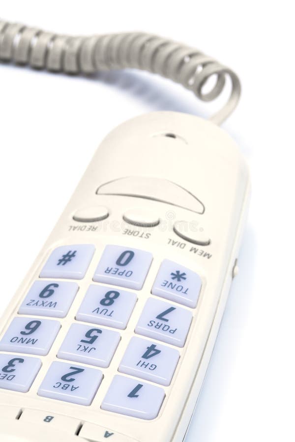 Modern white telephone