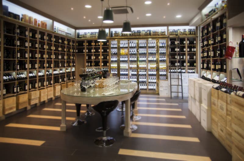 Modern wine shop royalty free stock photos Modern wine shop royalty free stock photos