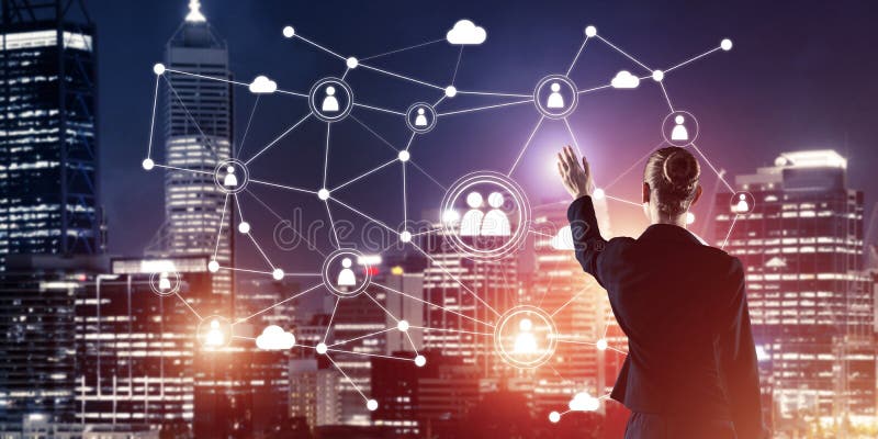 Modern Wireless Technologies and Networking As Tool for Effective Business Stock Photo Image