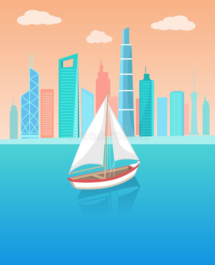 Modern yacht Marine Nautical Personal Ship Icon stock illustrationer Modern yacht Marine Nautical Personal Ship Icon stock illustrationer