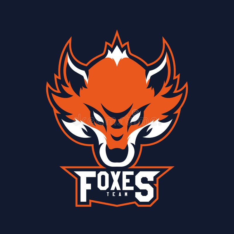 Modern yrkesm?ssig logo f?r sportlag R?vmaskot R royaltyfri illustrationer Modern yrkesm?ssig logo f?r sportlag R?vmaskot R royaltyfri illustrationer