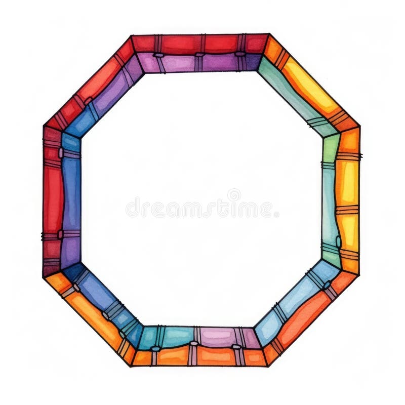 Moderna, enkla och symmetriska teckningar av levande färger i geometrisk form. aig35. stock illustrationer