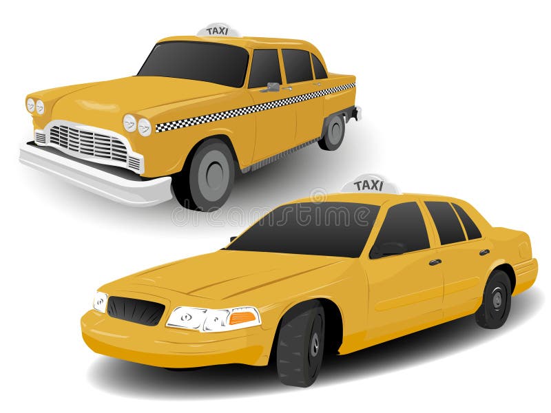 moderna nya gammala taxis york stock illustrationer moderna nya gammala taxis york stock illustrationer