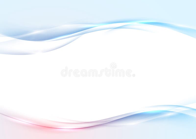 Modern abstract swoosh wave border red and blue layout. Bright vivid smooth glowing glittering fantasy template. Gradient overlay transparent border flyer. Vector illustration. Modern abstract swoosh wave border red and blue layout. Bright vivid smooth glowing glittering fantasy template. Gradient overlay transparent border flyer. Vector illustration