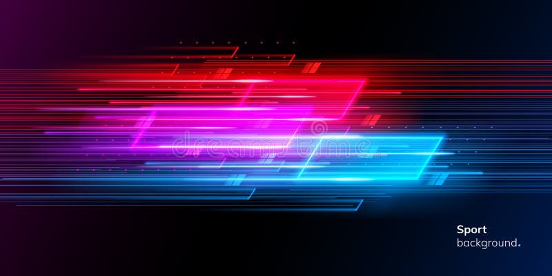 Moderne abstrakte Neonsporthintergrund oder Collage vektor abbildung