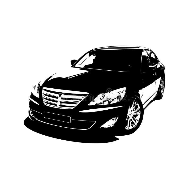 Moderne Auto Clipart Vektorillustration Vektor Abbildung