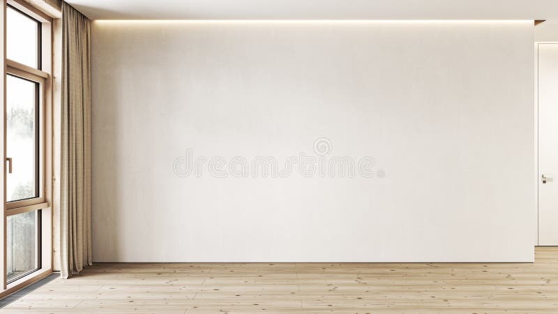 Moderne blanc minimaliste intérieur mur blanc.