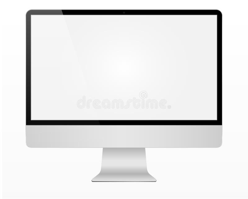 Modern flat screen computer monitor imac style. Computer display isolated on white background. Layers are orderly and easily ediable. Modern flat screen computer monitor imac style. Computer display isolated on white background. Layers are orderly and easily ediable.