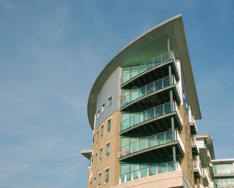 Harbour view of expensive modern apartments. Harbour view of expensive modern apartments