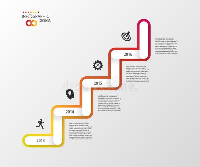 Moderne Geschäftstreppenschritte zu den Erfolgswahlen Infographic Entwurf vektor abbildung Moderne Geschäftstreppenschritte zu den Erfolgswahlen Infographic Entwurf vektor abbildung