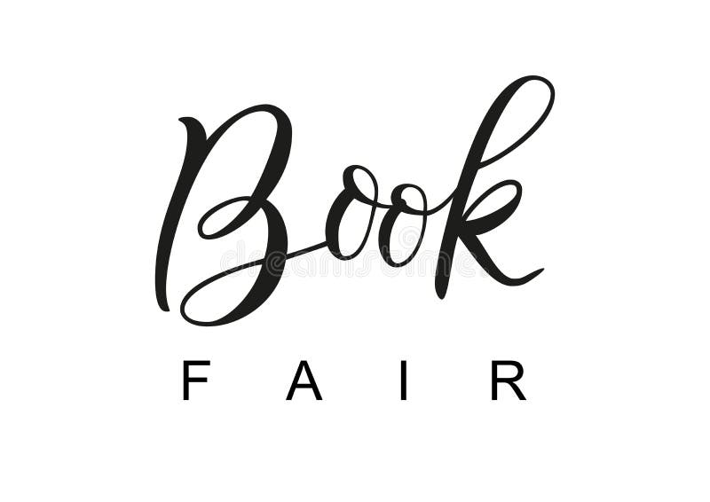 Moderne Kalligraphiebeschriftung der Buch-Messe im Schwarzen lokalisiert auf weißem Hintergrund lizenzfreie abbildung Moderne Kalligraphiebeschriftung der Buch-Messe im Schwarzen lokalisiert auf weißem Hintergrund lizenzfreie abbildung