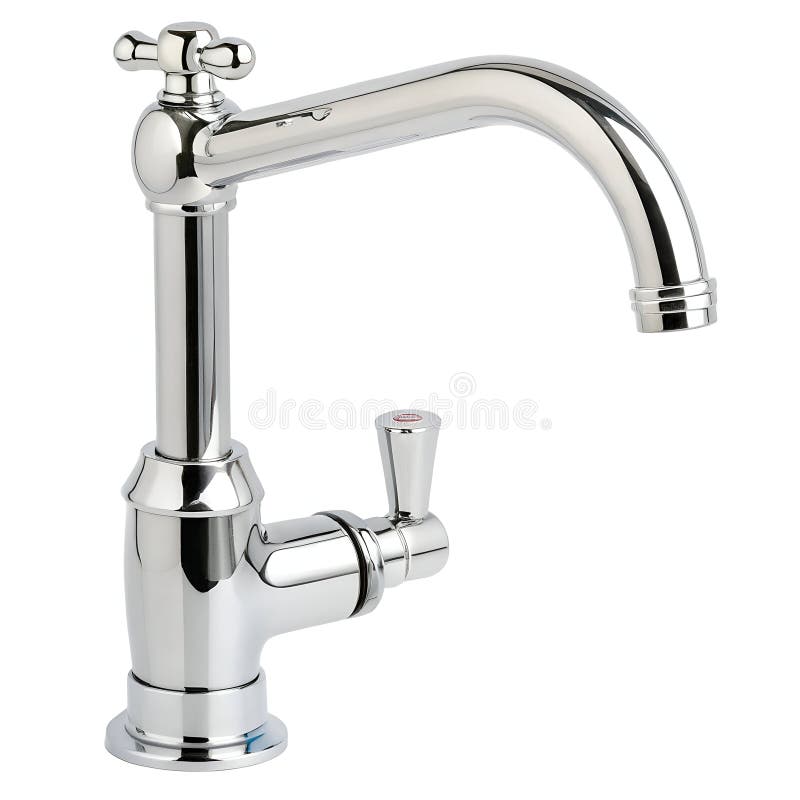 Moderne Küchenarmatur isoliert auf Weiß vektor abbildung