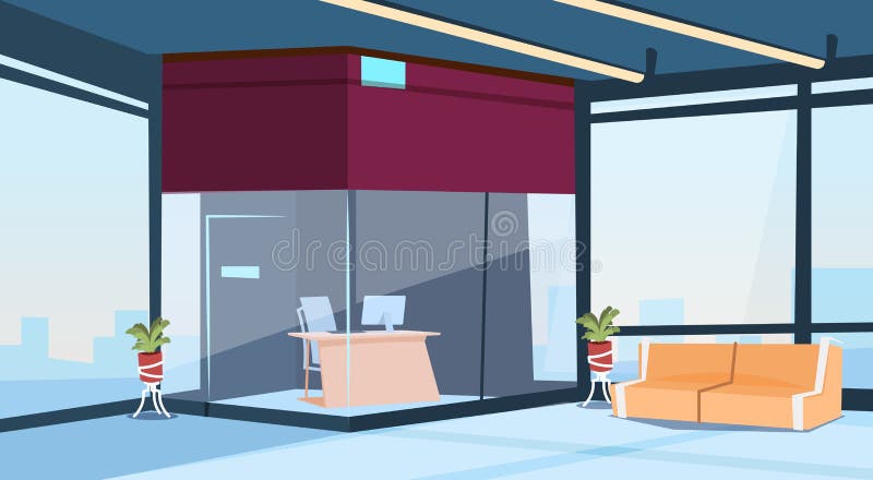 Moderne Lobby-Büro-Aufnahme Hall Building Waiting Room Interior stock abbildung Moderne Lobby-Büro-Aufnahme Hall Building Waiting Room Interior stock abbildung