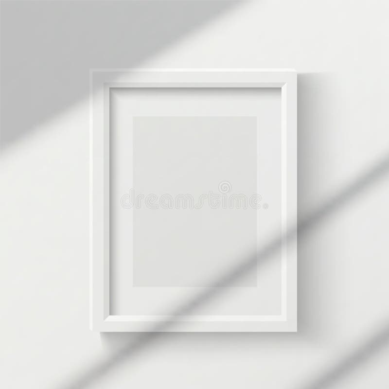 Moderne minimalistisch weiße Rahmenvektor-Illustration für Kunstwerke oder Foto-Mockup-Innenarchitektur und Wandkunstdarstellung stock abbildung