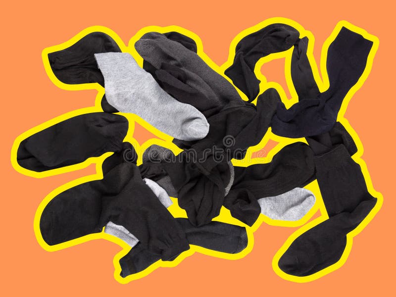 Moderne photorealistic Collage mit einem Bündel Socken im bunten klaren Farbe-zine, Pop-Art vektor abbildung