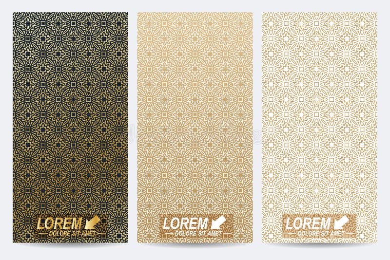 Moderne reeks vectorvliegers in Arabische stijl Vlieger, Web, banner, kaart, vip, certificaat, gift, bon Islamitisch patroon stock illustratie Moderne reeks vectorvliegers in Arabische stijl Vlieger, Web, banner, kaart, vip, certificaat, gift, bon Islamitisch patroon stock illustratie