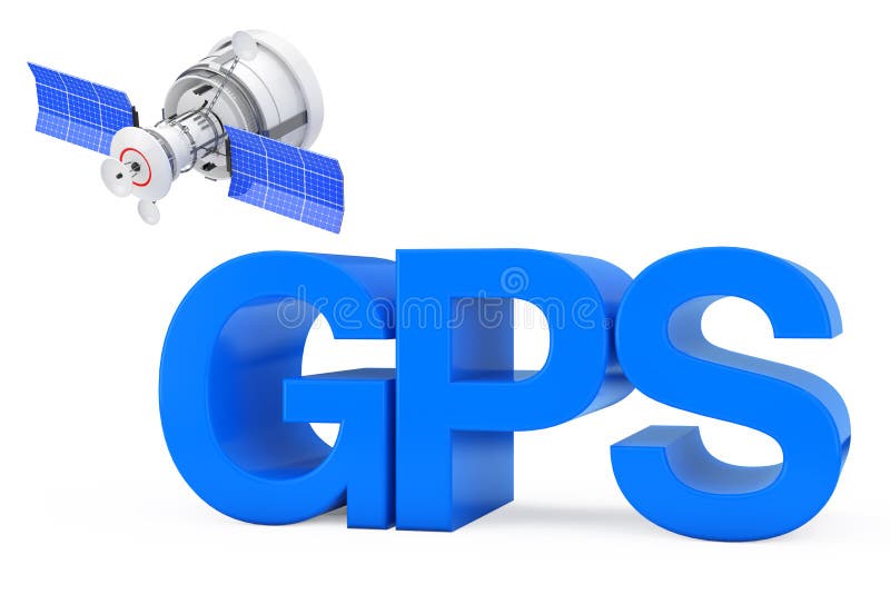 Moderne Satelliet dichtbij GPS-Teken het 3d teruggeven royalty-vrije illustratie Moderne Satelliet dichtbij GPS-Teken het 3d teruggeven royalty-vrije illustratie