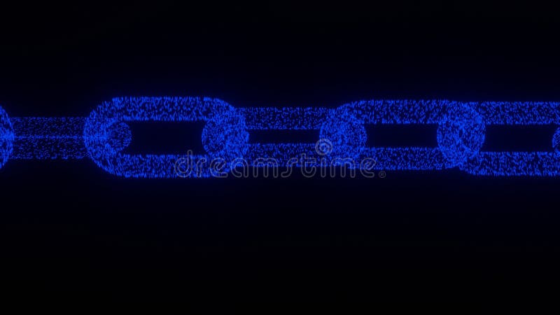 Moderne Technologie. digitale Kette. Blockkette. abstrakter Hintergrund 3d rendern. Blockchain Abstraktes Hintergrund.