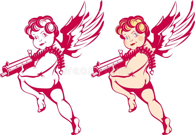 Moderner Amor vektor abbildung. Illustration von amor 10996238