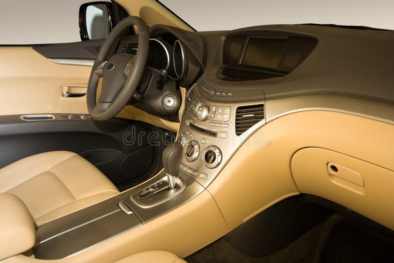 Moderner Auto-Innenraum stockfoto Moderner Auto-Innenraum stockfoto