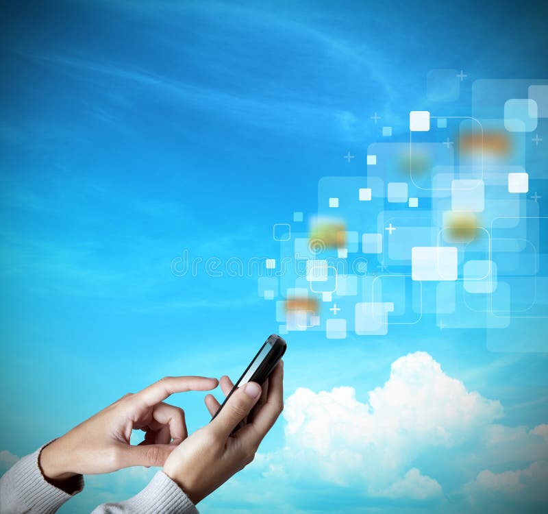 Moderner Screen-Handy lizenzfreie stockfotografie Moderner Screen-Handy lizenzfreie stockfotografie