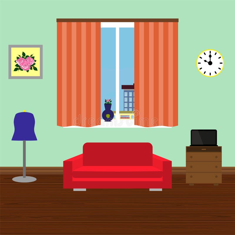 Moderner Und Stilvoller Innenraum Mit Einem Sofa, Garderobe