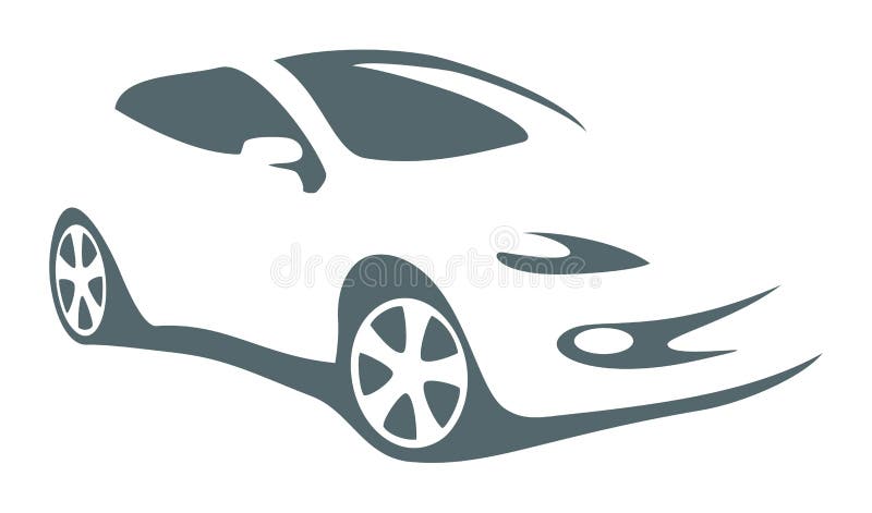 Modernes Autovektorsymbol stock abbildung Modernes Autovektorsymbol stock abbildung