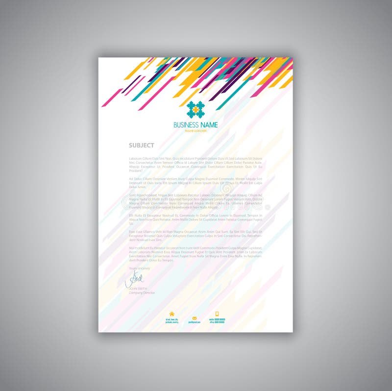 Business stationery layout modern letterhead design. Business stationery layout modern letterhead design