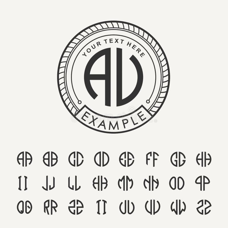 Modernes Emblem, Ausweis, Schablone Elegante Rahmenverzierungsluxuslinie Logodesign-Vektorillustration Und zu schaffen Satz