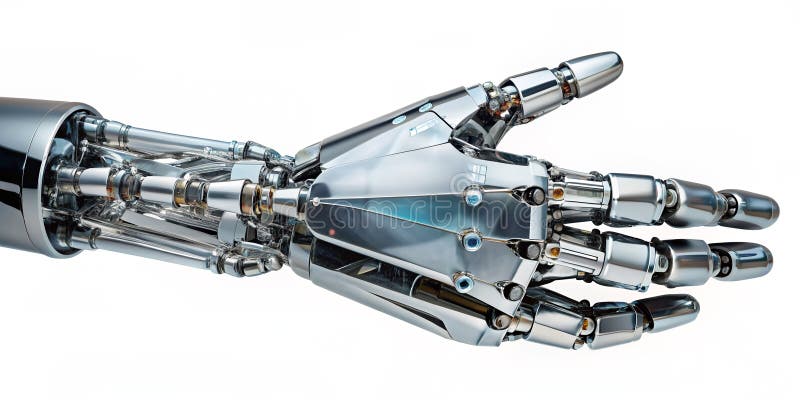Modernes Roboter Hand Cutout Design für Grafikdesign Projekte Transparenter Hintergrund für nahtlose Integration vektor abbildung