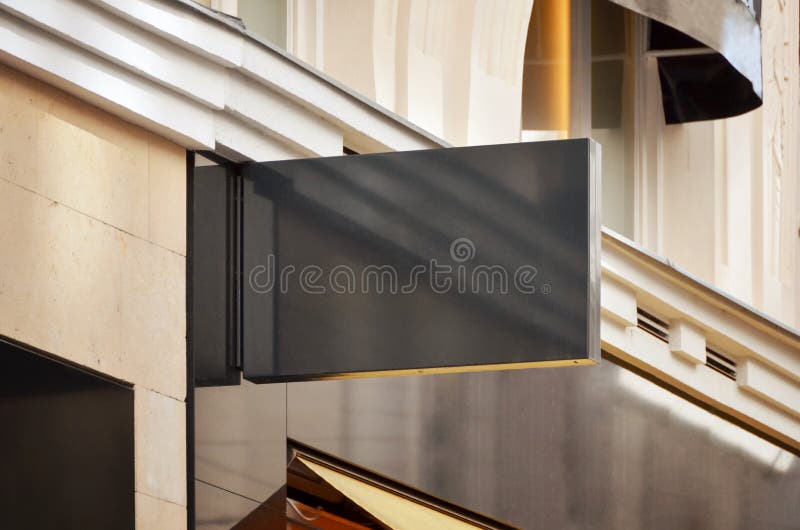 Modernes Speicherschwarzes Signagemodell lizenzfreies stockfoto Modernes Speicherschwarzes Signagemodell lizenzfreies stockfoto