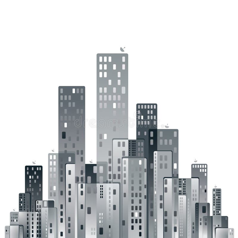 Modernes Stadt-Panorama lizenzfreie abbildung Modernes Stadt-Panorama lizenzfreie abbildung