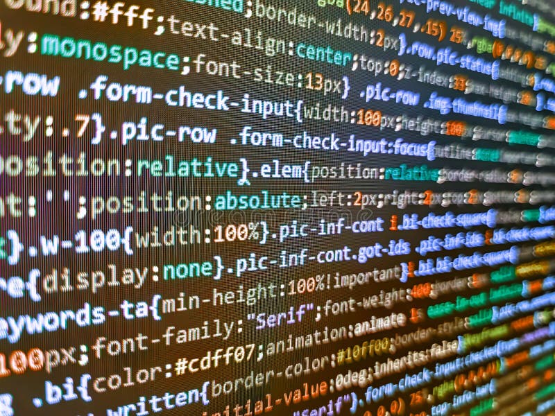 Modernes technologisches Umfeld. Website-Programmiercode. Objekte für JavaScript-Funktionen. Website zur Informationstechnologie lizenzfreie stockbilder
