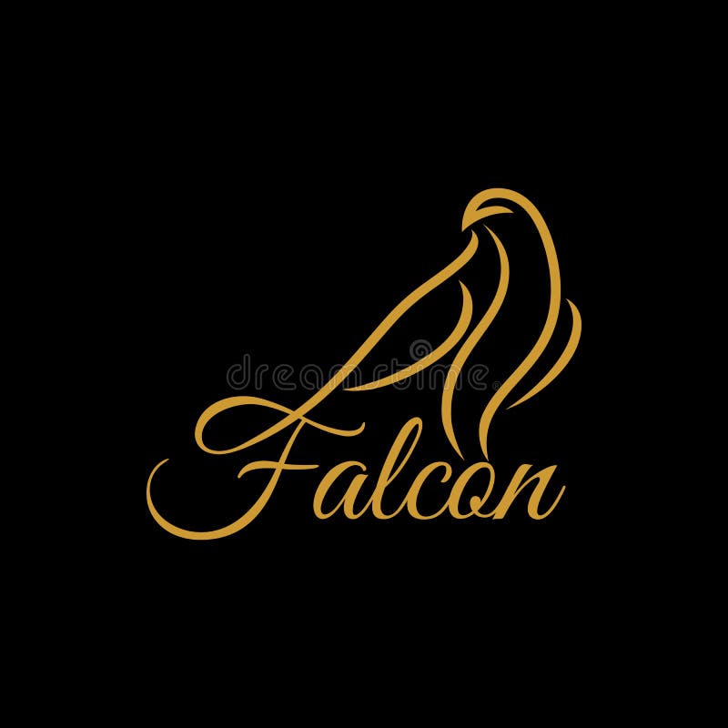Modernes Vogelfalke-Logo. stock abbildung