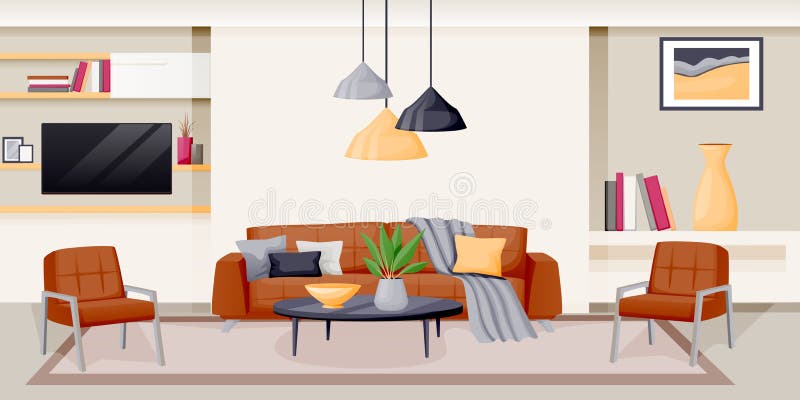 Muebles para el hogar muebles de moda aislados interior habitación oficina  decoración silla sofá y mesa plana casa accesorio reciente vector conjunto  ilustración sofá y sillón sofá para vivir apartamento