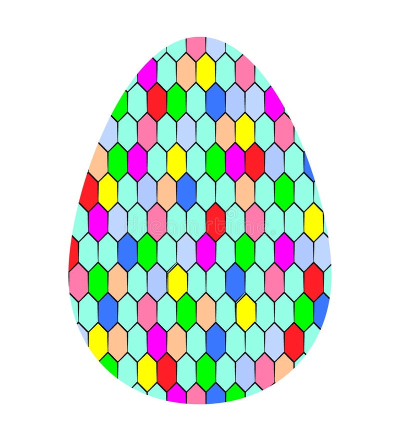 Modernt påskägg decjrated med mosaiken, tegelplatta Plan symbol vektor royaltyfri illustrationer Modernt påskägg decjrated med mosaiken, tegelplatta Plan symbol vektor royaltyfri illustrationer