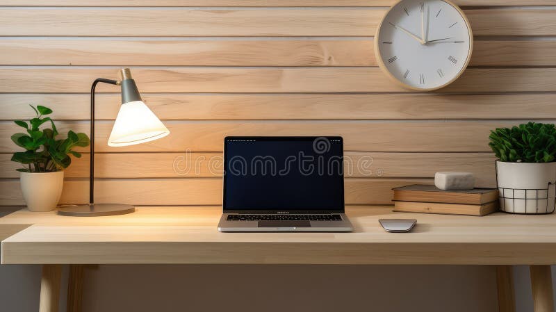 Modernt skrivbord vektor illustrationer