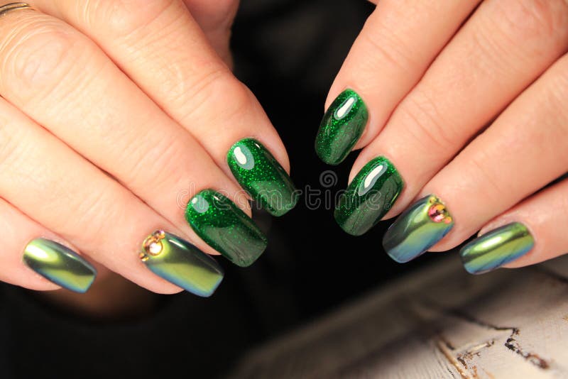 Modieus manicureontwerp stock afbeeldingen Modieus manicureontwerp stock afbeeldingen