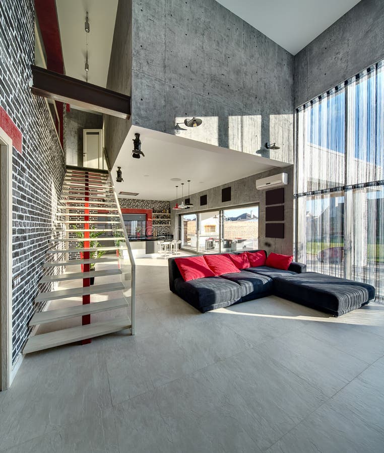 Modieus Modern binnenland stock afbeelding Modieus Modern binnenland stock afbeelding