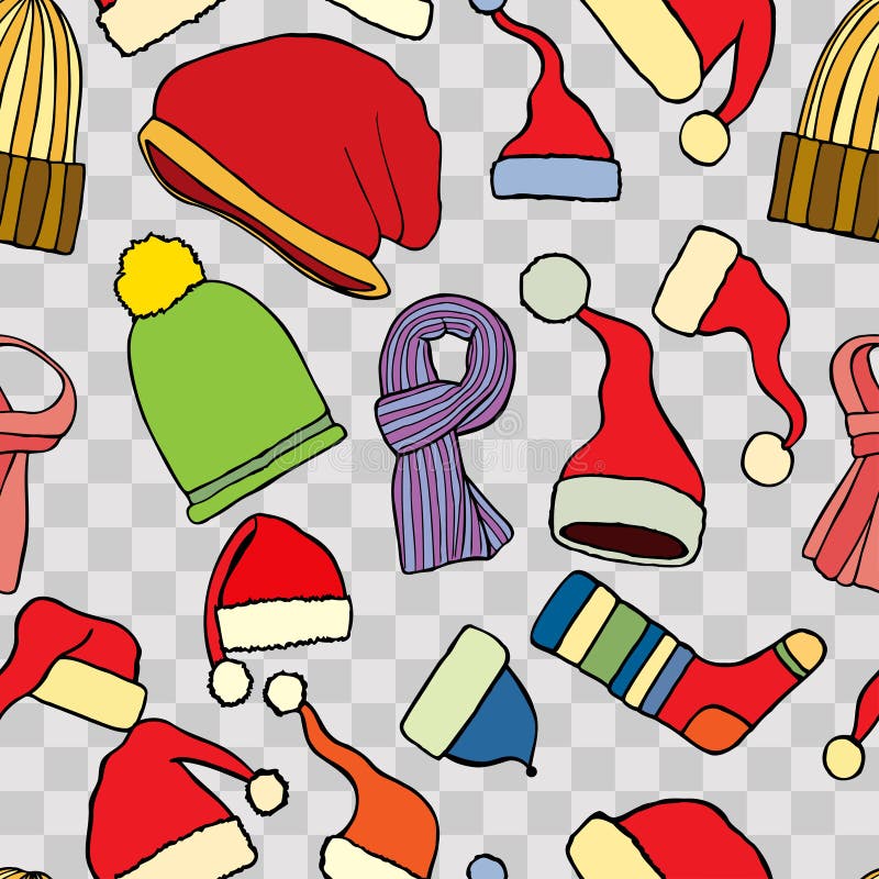 Modieuze gebreide toebehoren stock illustratie