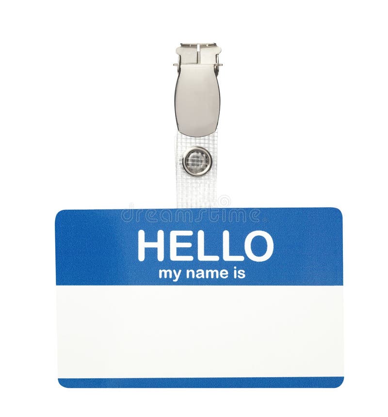 Isolated Name tag with space for copy. Isolated Name tag with space for copy