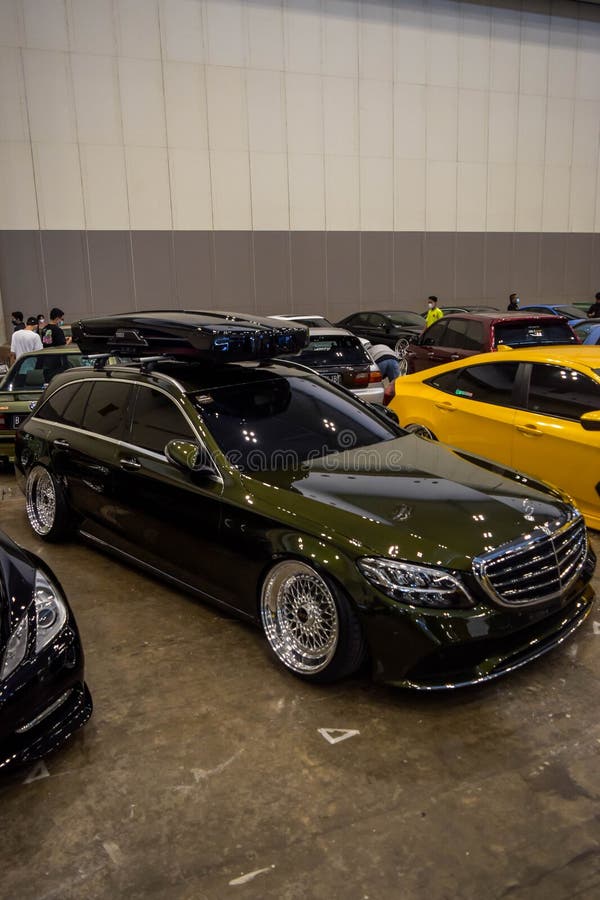 Modified Green MercedesBenz C 200 Station Wagon Editorial Stock Image